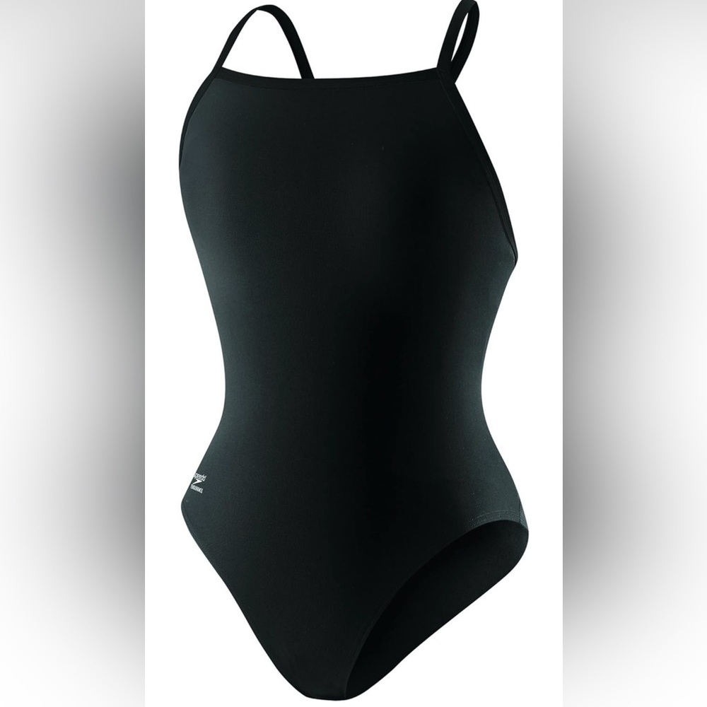 Speedo Endurance+ Flyback One Piece Swimsuit Black NWT Size 10/26 Youth